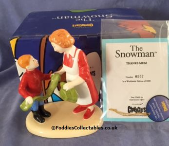 Coalport Snowman Thanks Mum Foddies Christmas 2019 quality figurine